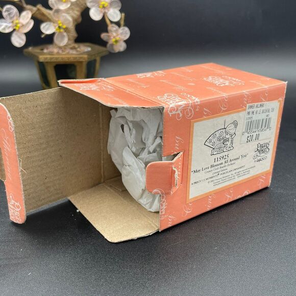 Precious Moments Porcelain Ornament May Love Blossom All Around You Girl Japan - Picture 3 of 9